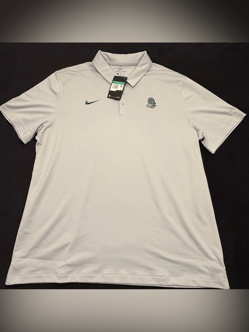 Nike Michigan State Spartans Dri-FIT Polo Men’s XL Gray NWT